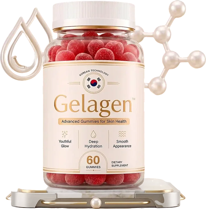 A jar of Gelagen, 60 gummies
