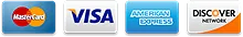 Visa, Mastercard, American Express and Discover accepted